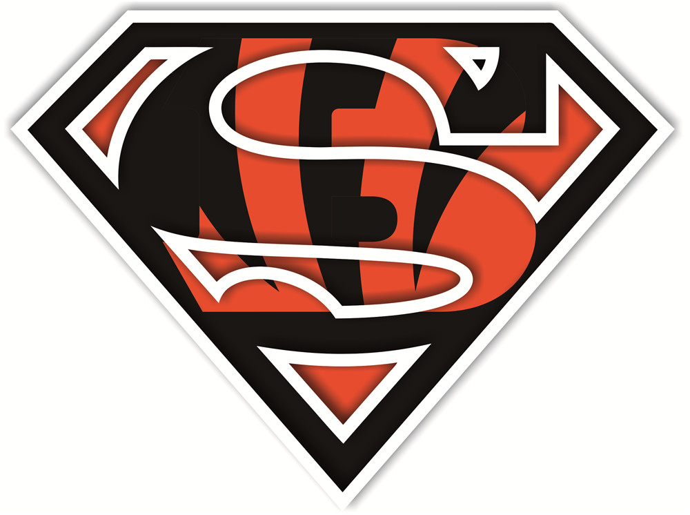 Cincinnati Bengals superman logos iron on heat transfer